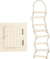 houten zolderluik 9-20 cm blank 2-delig