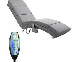 Casaria Relaxfauteuil - Massage en Verwarmingsfunctie - Grijs