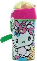 drinkbeker Hello Kitty 400 ml roze/groen