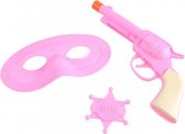 verkleedset cowgirl roze 3-delig