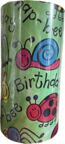 Kinder Inpakpapier Birthday Dieren- Breedte 30 cm - m lang - Breedte 30  cm