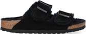 Birkenstock Arizona Shearling Veloursleder Suede Narrow Pantoffels - Black - Maat 37