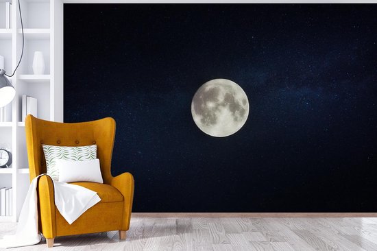 Papier peint - Papier peint photo Lune - Univers - Nuit - Largeur 330 cm x hauteur 220 cm