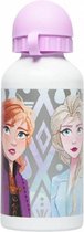 drinkfles Frozen meisjes 400 ml 14,5 cm aluminium wit/roze