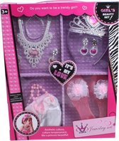 sieradenset It's My Love zilver/roze 10-delig