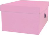 opbergdoos meisjes 33 x 24 x 18 cm karton roze