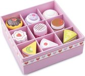gebakdoos junior hout roze 10-delig
