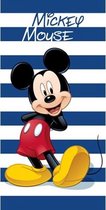 strandlaken Mickey junior 70 x 140 cm katoen blauw/wit