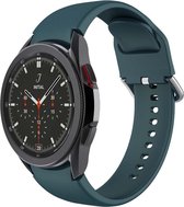 Samsung Galaxy Watch 4 - Luxe Silicone Bandje - Groen - Large - 20mm