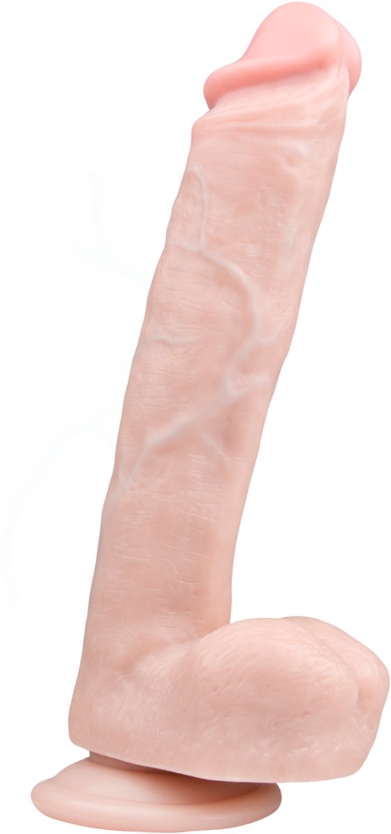 Goedkoopste EasyToys - Realistische Dildo met Balzak - Dildo met Zuignap - 26,5 cm - Dildo's - Sex Toys voor Vrouwen en Mannen - Dildo Mannen Anaal - Beige