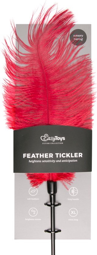 Fouet à plumes rouge