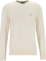 Calvin Klein superior wool crew neck sweater - heren pullover O-hals - wit -  Maat: S