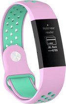Luxe Siliconen Armband Bandje Geschikt Voor Fitbit Charge 3/4 (SE/Special Edition) Activity Tracker - Sportband Armband Polsband Strap - Horloge Band - Watchband - Wristband - Vervang Horloge