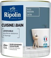 Ripolin blauwe satijnen keuken- en badkamerverf 0,5L