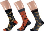 Apollo | Zoo Animal Socks Orange | 3-Pack Giftbox | Maat 41-46