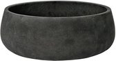 Bowl Rough Eileen L Black Washed Fiberclay 35x13 cm zwarte ronde lage bloempot