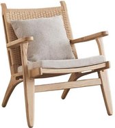 Medina Fauteuil - Bruin - Eikenhout - Modern