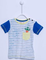 alisé T-shirt en coton bébé garçon Blauw 74