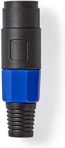 Nedis Speaker-Connector | Recht | Male | Vernikkeld | Soldeer | Diameter kabelinvoer: 8.0 mm | ABS | Zwart | 1 Stuks | Polybag