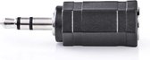Nedis Stereo-Audioadapter | 3,5 mm Male | 2,5 mm Female | Vernikkeld | Recht | ABS | Zwart | 10 Stuks | Polybag