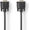 Nedis VGA-Kabel - VGA Male - VGA Male - Vernikkeld - Maximale resolutie: 1024x768 - 3.00 m - Rond - ABS - Zwart - Label