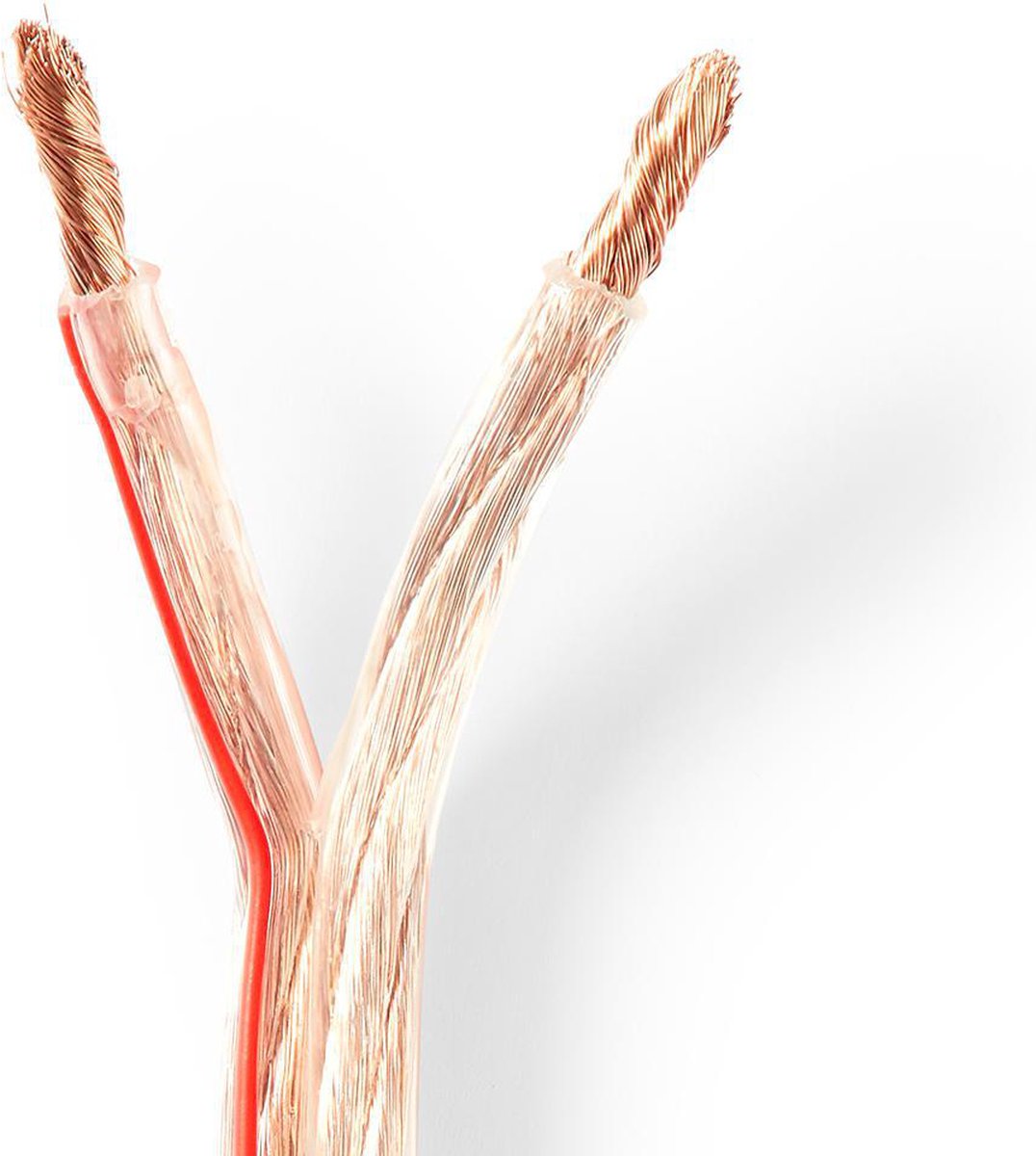 Nedis Speaker-Kabel - 2 x 6.00 mm² - CCA - 25.0 m - Rond - PVC - Transparant - Folieverpakking