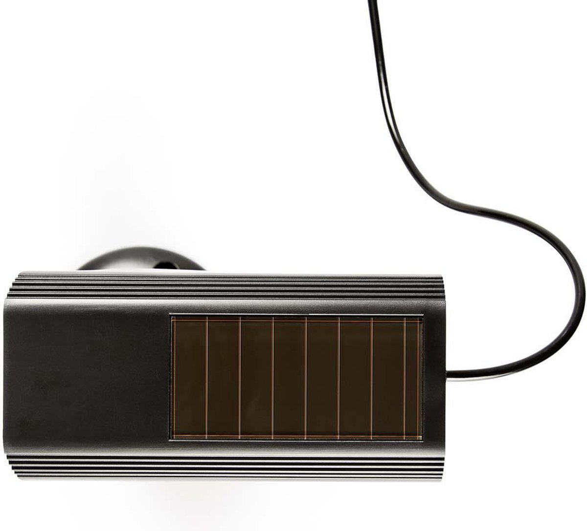 Nedis Dummy Beveiligingscamera - Bullet - IP44 - Batterij Gevoed / Solar Powered - Buiten - Inclusief muurbeugel - Zwart – foto 2
