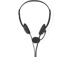 Nedis PC-Headset - On-Ear - Stereo - 2x 3.5 mm - Inklapbare Microfoon - Zwart