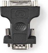 Nedis VGA-Adapter | VGA Male | DVI-I 24+5-Pins Female | Vernikkeld | Recht | Aantal producten in verpakking: 1 Stuks | ABS / Metaal | Zwart | Blister
