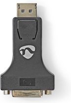 Nedis DisplayPort-Adapter - DisplayPort Male - DVI-I 24+5-Pins Female - 1080p - Vernikkeld - Recht - Rond - ABS - ABS - Zwart - Blister