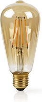 Nedis SmartLife LED Filamentlamp - Wi-Fi - E27 - 500 lm - 5 W - Warm Wit - 2200 K - Glas - Android / IOS - ST64 - 1 Stuks