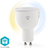 Nedis SmartLife LED Bulb | Wi-Fi | GU10 | 380 lm | 4.5 W | Koel Wit / Warm Wit | 2700 - 6500 K | Energieklasse: A+ | Android™ / IOS | PAR16