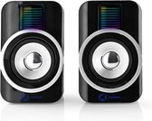 Nedis Gaming Speaker - Speaker-kanalen: 2.0 - USB Gevoed - 3,5 mm Male - 30 W - RGB - Volumebediening
