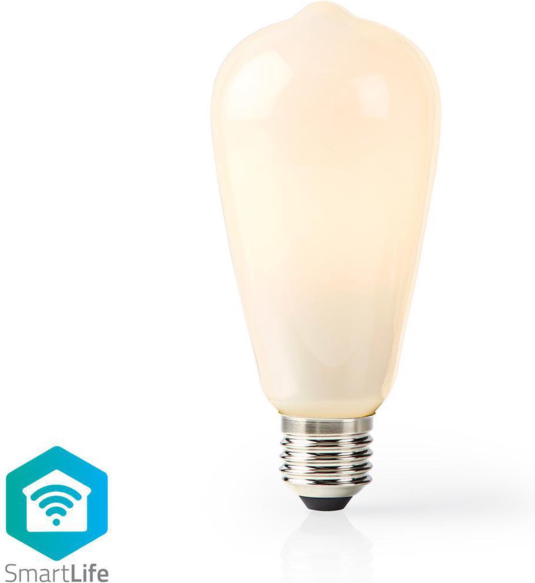 Nedis SmartLife LED Filamentlamp - Wi-Fi - E27 - 500 lm - 5 W - Warm Wit - 2700 K - Glas - Android / IOS - ST64 - 1 Stuks
