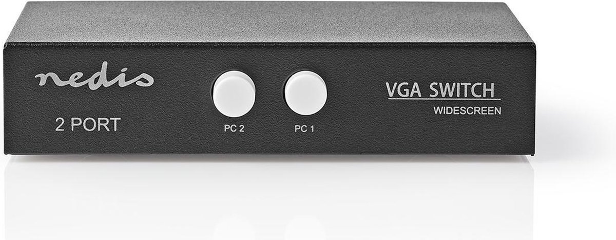 Nedis VGA-Switch - 2 poort(en) - Maximale resolutie: 2560x1600 - 500 mHz