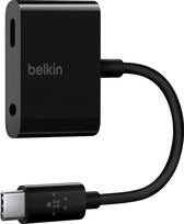 Belkin RockStar™ 3,5mm-audio- en USB-C™-oplaadadapter - Zwart