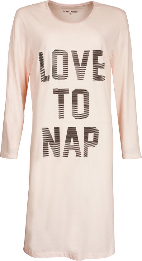 Temptation Ladies Bigshirt robe de nuit chemise de nuit rose clair TPNGD2907A Tailles: L