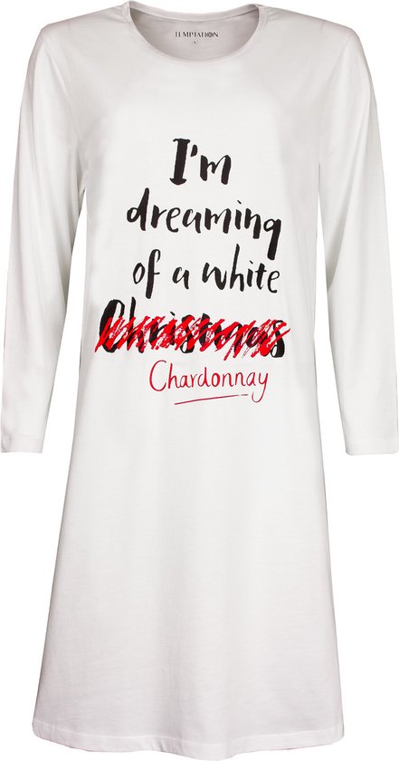 Chemise de nuit Temptation Femme Bigshirt Wit TPNGD2917A Tailles: L