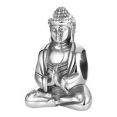 Tracelet - Zilveren bedels - Bedel Boeddha vrouw | Unieke bedel vrouwelijke Boedha | 925 Sterling Zilver - Pandora compatible - 925 Zilver Certificaat
