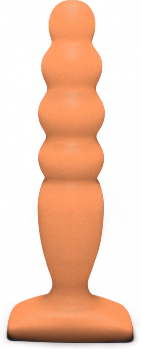 Goedkoopste Anaal plug Groot Bubble Plug - Visgraatvormige anale stimulator - Lola Toys - BackDoor Edition - Dunne buttplug - Groot - 12,5cm x 3,2cm - Oranje