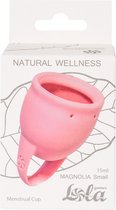 Menstruatiecup - 1 stuks (15 ML) - Medisch silicone - tot 12 uur bescherming - Maat S - Natural Wellness - Magnolia - Roze