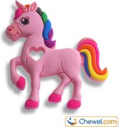 Chewel® Bijtketting Unicorn Eenhoorn Regenboog Roze | Meer Rust en Concentratie op School/Thuis | Stop Nagelbijten en Overprikkeling | BPA vrij