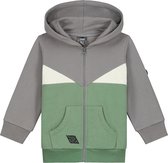 KMDB Sweater Zipped Hoodie Colourblock Jongens Wit - Maat 104