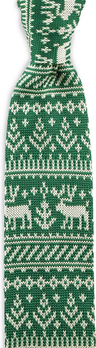We Love Ties - Stropdassen - Stropdas Rudolf Rendier groen - groen / wit