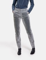 TAIFUN Dames Boyfriend jeans met fluweelachtige flockprint Silver Quartz-42