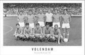 Walljar - Volendam elftal '67 - Zwart wit poster met lijst