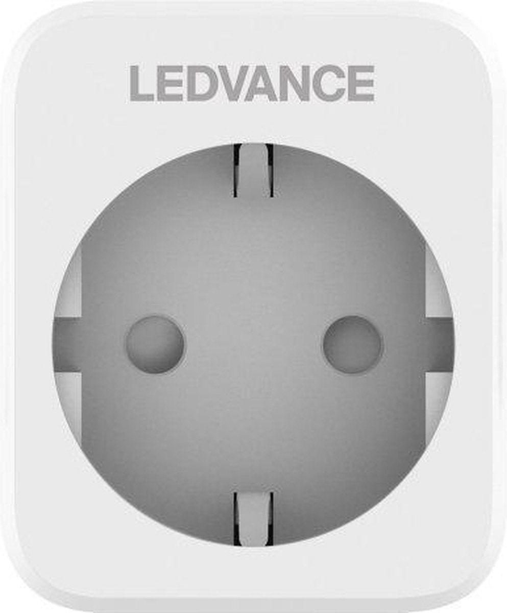 Ledvance SMART+ Schakelbare stekkerdoos voor wifi met vermogensmeting compatibel met Google en Alexa Voice Control bediening via afstandsbediening mogelijk 1-pack