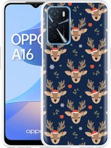 Oppo A16 / A16s Hoesje Schattige Rendieren - Designed by Cazy