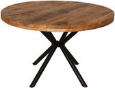 Eettafel - eetkamertafel engoterp rond 150cm - zwart - 150x150x78