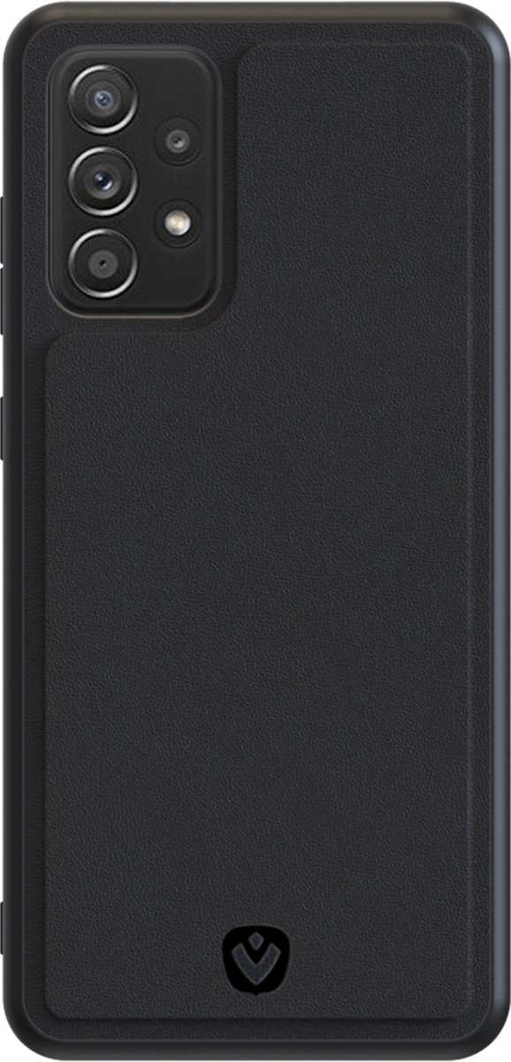 Valenta - Samsung Galaxy A72 Backcase hoesje - Leer - Zwart